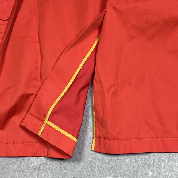 Talbots Jacket Womens Size 6 Orange Trench Coat Lightweight Buttons $189 - Picture 10 of 15